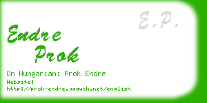 endre prok business card